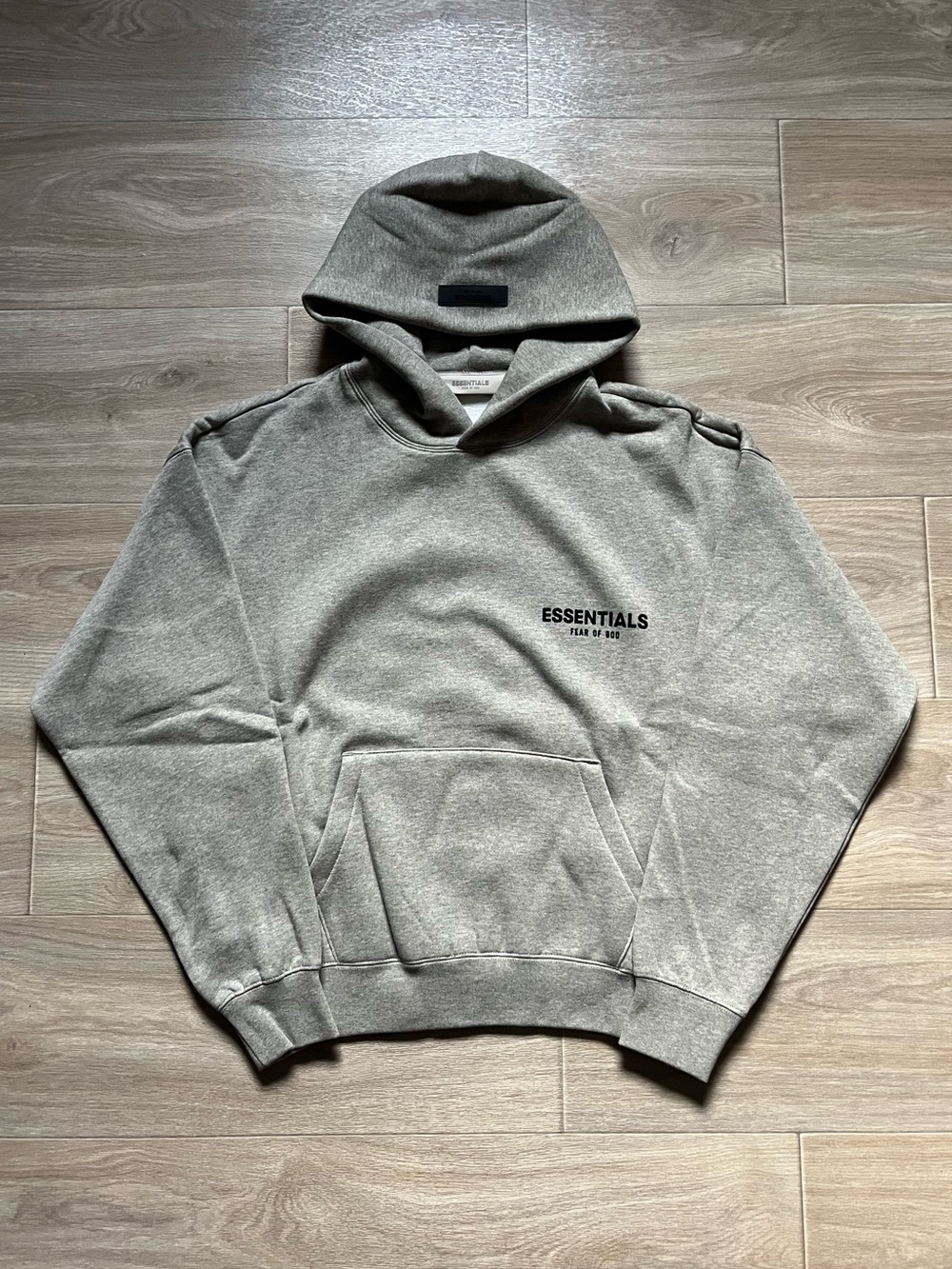 NEW Essentials Fear Of God Dark Oat Hoodie - Size XS